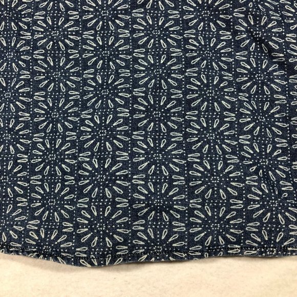 NEW Express Mens Medium Chambray Button Front Shirt Geometric Floral NWT $59.90 - Picture 8 of 13